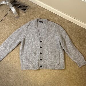Banana Republic Light Gray Men's Cardigan Sweater